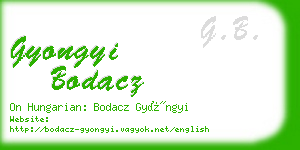 gyongyi bodacz business card